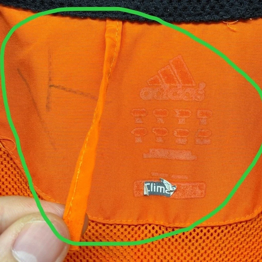 Adidas 2007 Boston Marathon Windbreaker Jacket Mens XL Orange Running Sporty